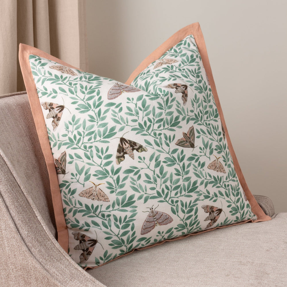 Silk Moth 50x50 Feather Filled Cushion Pale Pink - Canwell Interiors Limited - Riva