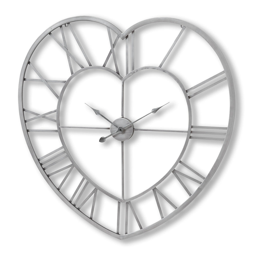 Silver Heart Skeleton Wall Clock - XShowhome Limited - Hills
