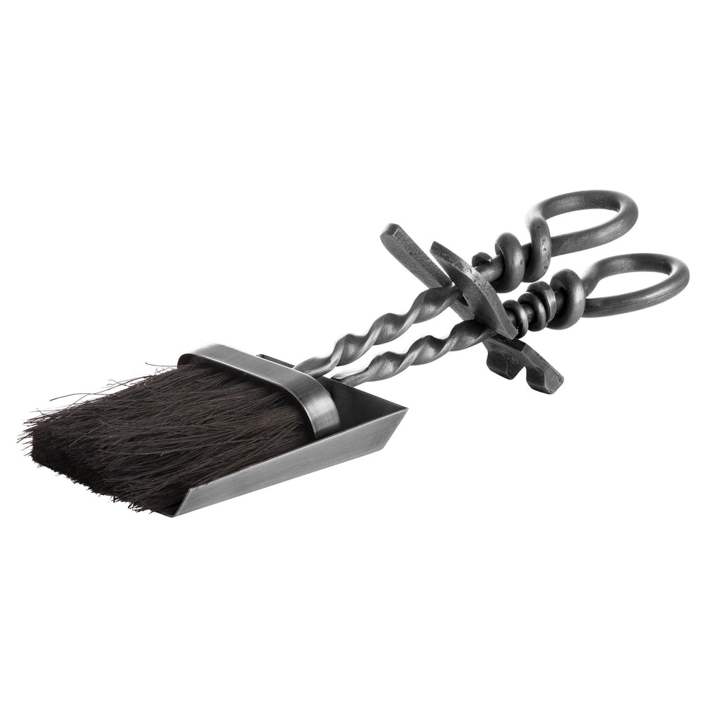 Silver Hearth Tidy Set with Hand Turned Loop Handle - Canwell Interiors Limited - Hills