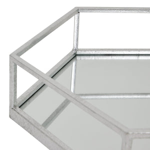 Silver Hexagon Set of Two Trays - Canwell Interiors Limited - Hills