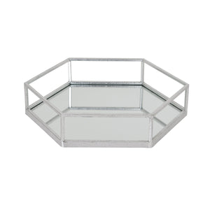 Silver Hexagon Set of Two Trays - Canwell Interiors Limited - Hills