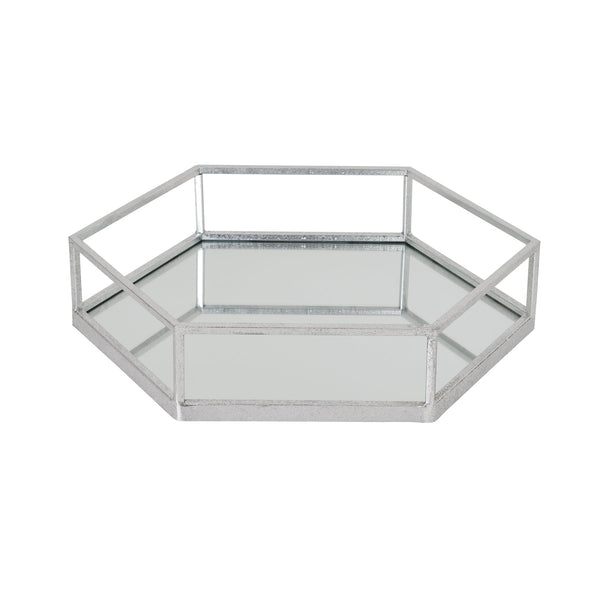 Silver Hexagon Set of Two Trays - Canwell Interiors Limited - Hills
