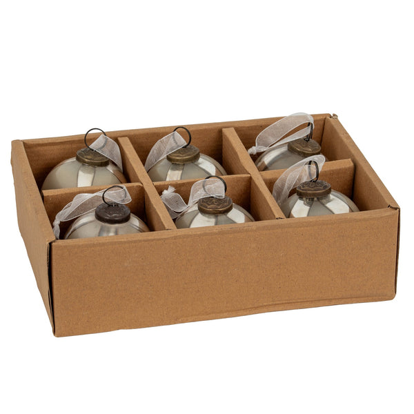 Silver Ombre Set of 6 Baubles - Canwell Interiors Limited - Hills