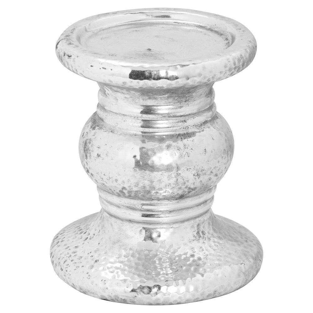 Silver Punch Faced Ceramic Candle Holder - Canwell Interiors Limited - Hills
