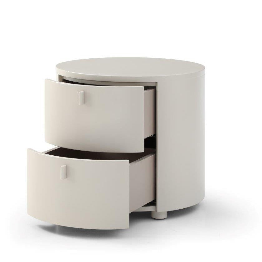 Sims Bedside Table - Matte Beige - Tommy Franks