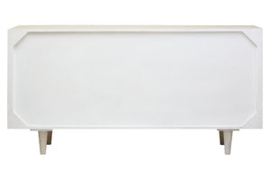 Sita Four Door Whitewash Mango Wood Abstract Sideboard - Canwell Interiors Limited - Xshowhome