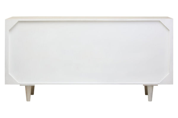 Sita Four Door Whitewash Mango Wood Abstract Sideboard - Canwell Interiors Limited - Xshowhome