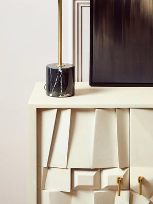 Sita Four Door Whitewash Mango Wood Abstract Sideboard - XShowhome Limited - Xshowhome