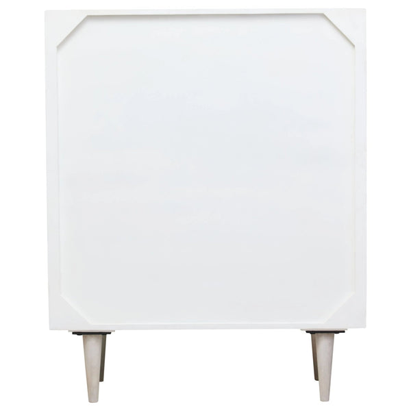 Sita Two Door Whitewash Mango Wood Abstract Cabinet - XShowhome Limited - Xshowhome