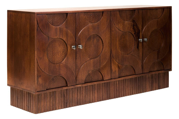 Siva Four Door Mango Wood Hammered Sideboard - Canwell Interiors Limited - Xshowhome