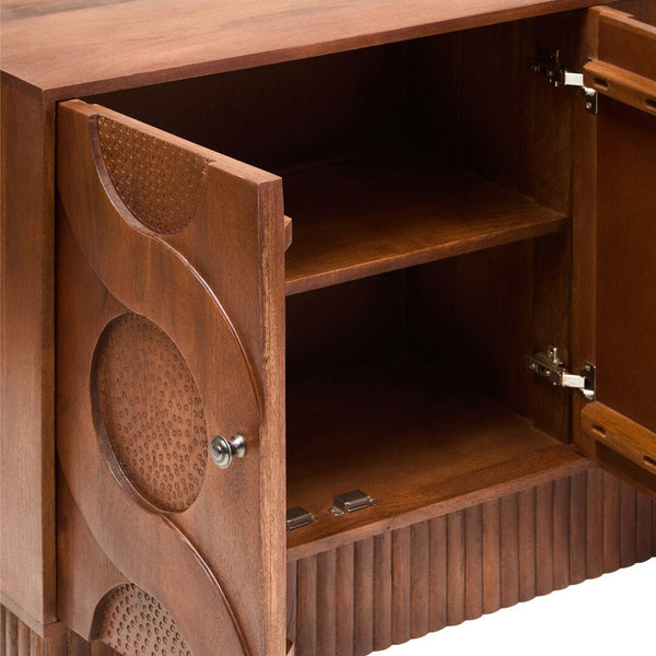 Siva Four Door Mango Wood Hammered Sideboard - Canwell Interiors Limited - Xshowhome