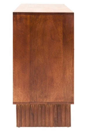 Siva Four Door Mango Wood Hammered Sideboard - Canwell Interiors Limited - Xshowhome