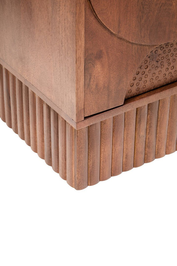 Siva Four Door Mango Wood Hammered Sideboard - Canwell Interiors Limited - Xshowhome