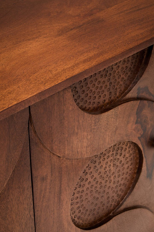 Siva Four Door Mango Wood Hammered Sideboard - Canwell Interiors Limited - Xshowhome