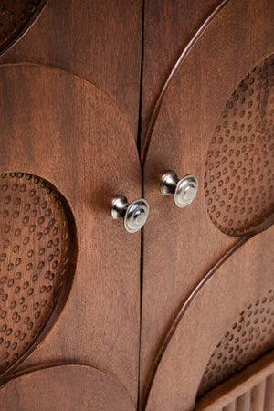 Siva Four Door Mango Wood Hammered Sideboard - Canwell Interiors Limited - Xshowhome