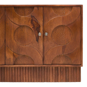 Siva Four Door Mango Wood Hammered Sideboard - Canwell Interiors Limited - Xshowhome