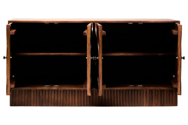 Siva Four Door Mango Wood Hammered Sideboard - Canwell Interiors Limited - Xshowhome