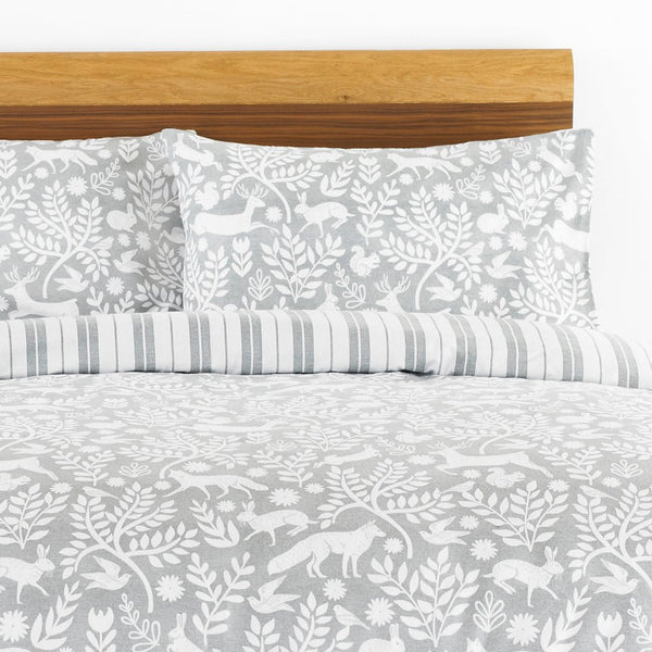 Skandi Woodland Single Duvet Set Grey - XShowhome Limited - Riva