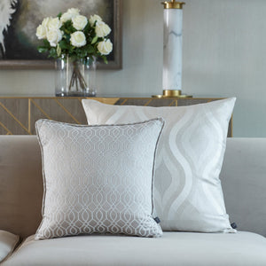 Skyscraper 43x43 Feather Filled Cushion Stone - Canwell Interiors Limited - Riva