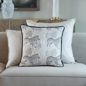 Skyscraper 43x43 Feather Filled Cushion Stone - Canwell Interiors Limited - Riva