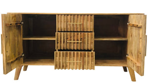Slatted 2 Door 3 Drawer Sideboard - XShowhome Limited - Jaipur