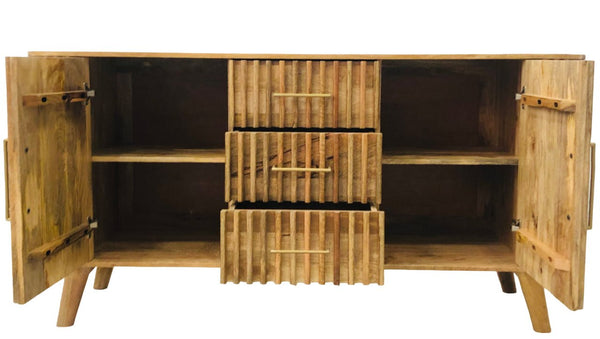 Slatted 2 Door 3 Drawer Sideboard - XShowhome Limited - Jaipur