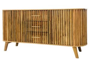 Slatted 2 Door 3 Drawer Sideboard - XShowhome Limited - Jaipur
