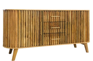 Slatted 2 Door 3 Drawer Sideboard - XShowhome Limited - Jaipur