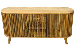 Slatted 2 Door 3 Drawer Sideboard - XShowhome Limited - Jaipur
