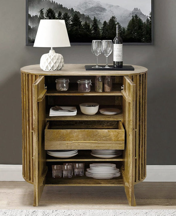 Slatted 2 Door Highboard - XShowhome Limited - Jaipur