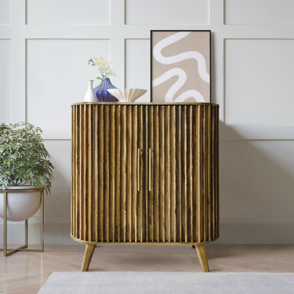 Slatted 2 Door Highboard - XShowhome Limited - Jaipur