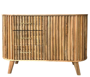 Slatted One Door 3 Drawer Sideboard - XShowhome Limited - Jaipur