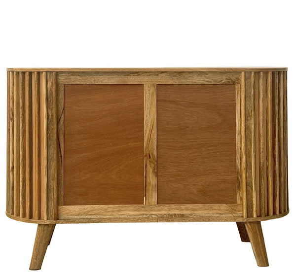 Slatted One Door 3 Drawer Sideboard - XShowhome Limited - Jaipur