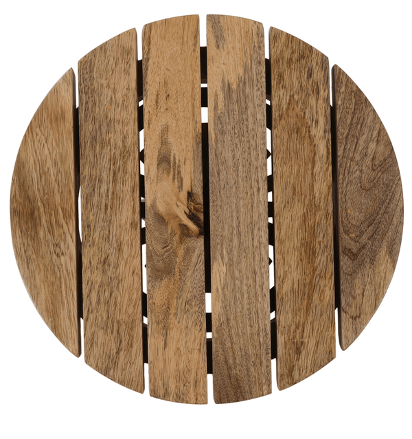 Slatted Round Side Table - XShowhome Limited - Jaipur