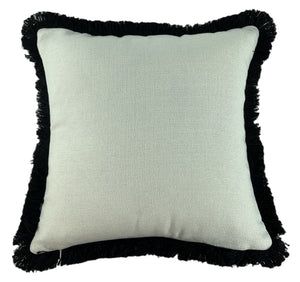 Slub Cushion with Heavy Fringe 45x45 - Canwell Interiors Limited - Malini