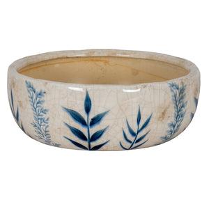 Small Blue Flora Bowl Pot - Canwell Interiors Limited - Hills