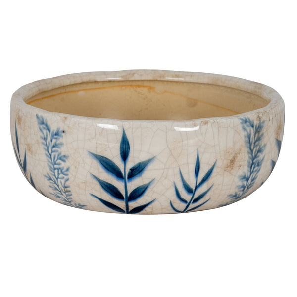 Small Blue Flora Bowl Pot - Canwell Interiors Limited - Hills