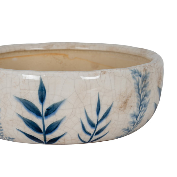 Small Blue Flora Bowl Pot - Canwell Interiors Limited - Hills