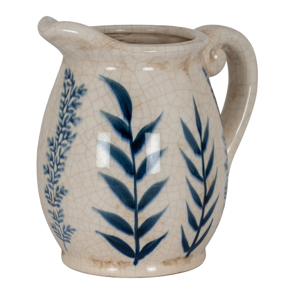 Small Blue Flora Olpe Jug Vase - Canwell Interiors Limited - Hills