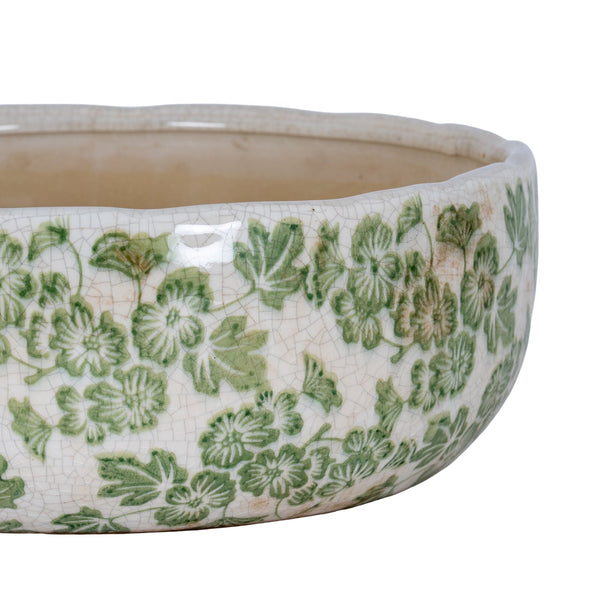 Small Green Clover Ceramic Bowl Pot - Canwell Interiors Limited - Hills