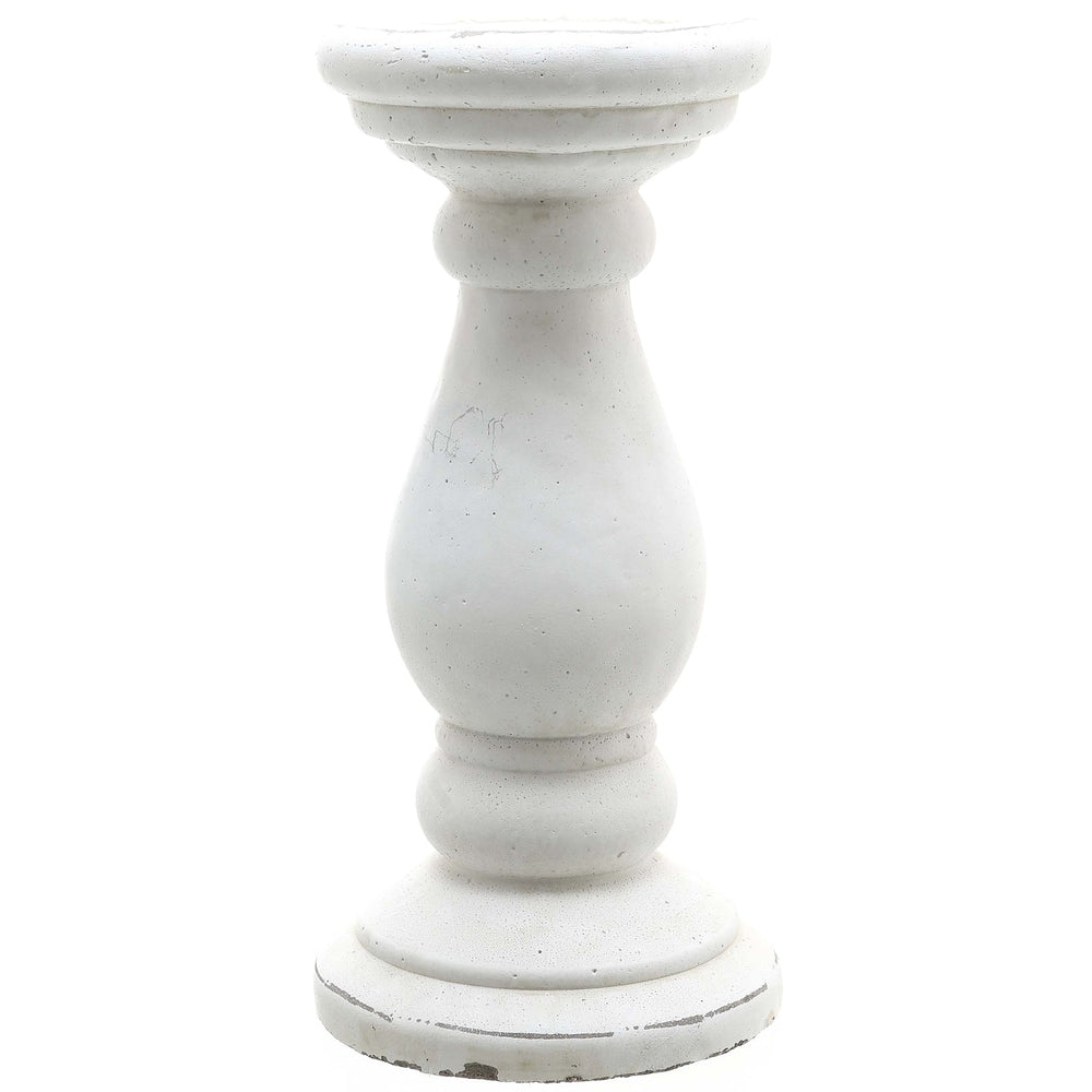 Small Matt White Ceramic Candle Holder - Canwell Interiors Limited - Hills