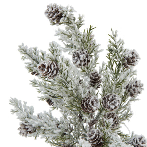 Small Snowy Fir Tree with Pinecones in Wood Log - Canwell Interiors Limited - Hills