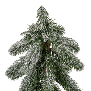 Small Snowy Pine Tree On Wooden Stand - Canwell Interiors Limited - Hills