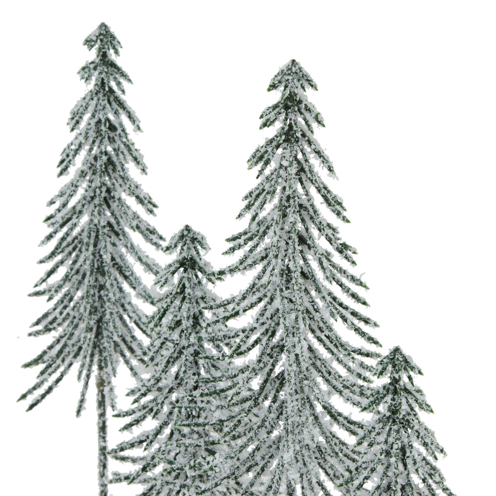 Small Snowy Spindle Tree Quad in Wood Log