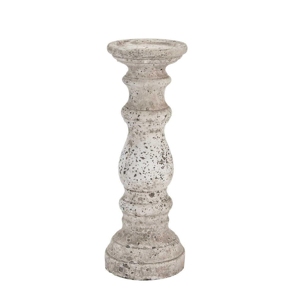 Small Stone Ceramic Column Candle Holder - Canwell Interiors Limited - Hills