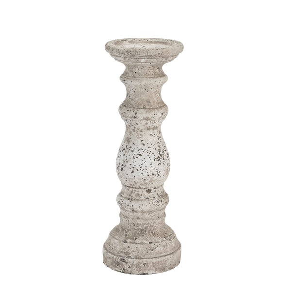 Small Stone Ceramic Column Candle Holder - Canwell Interiors Limited - Hills