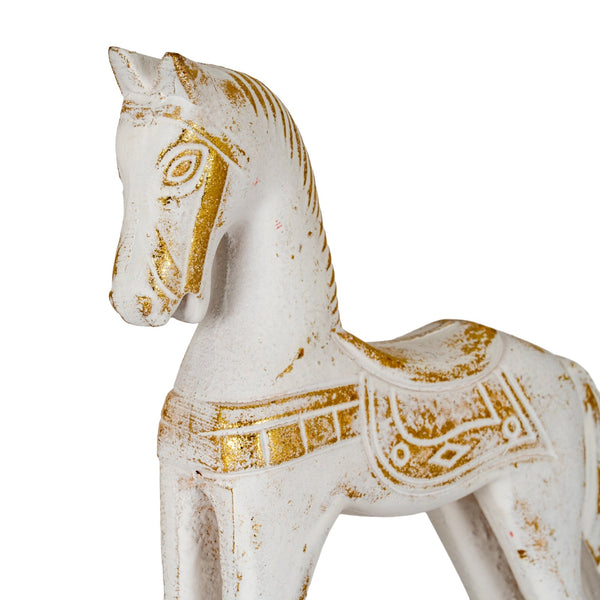 Small Whitewashed Wooden Rocking Horse - Canwell Interiors Limited - Hills