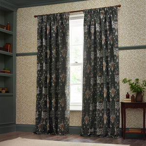 Snakeshead 117x137 Pencil Pleat Curtains Indigo/Leaf - XShowhome Limited - Riva
