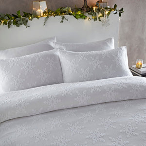 Snowflake Tufted Super King Duvet Set White - XShowhome Limited - Riva