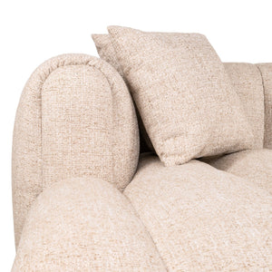 Sofa Novaro cream tweed lounge left fire retardant - Canwell Interiors Limited - Richmond